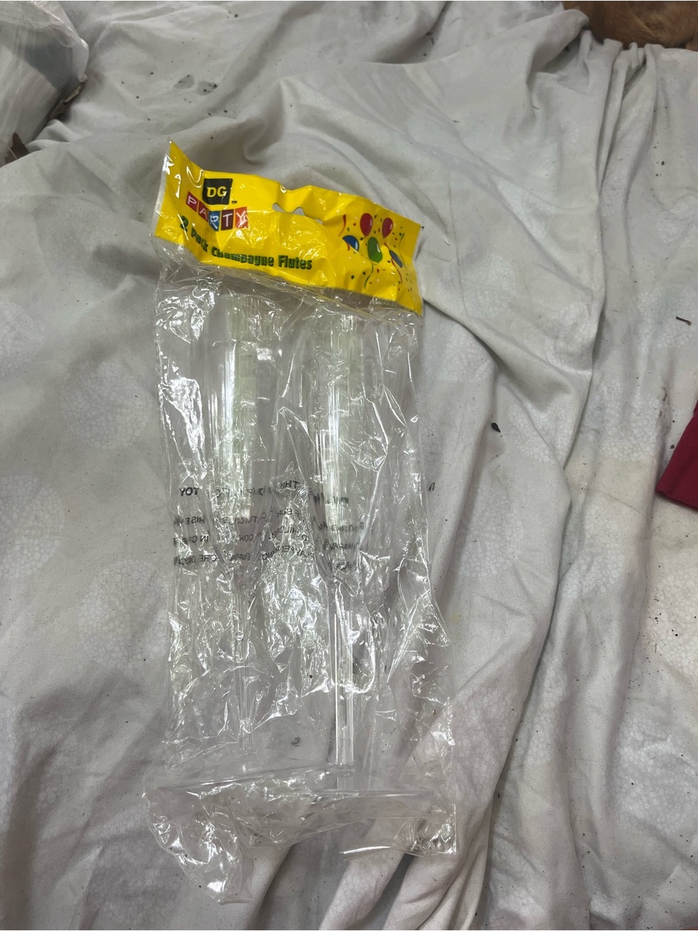 Clear Plastic Champagne Flutes -